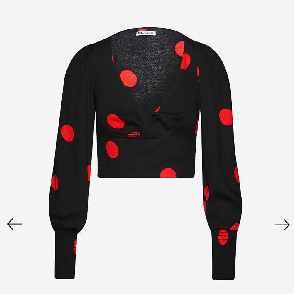 NWOT Reformation Polka Dot Top
